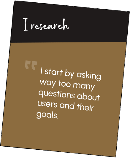 I research